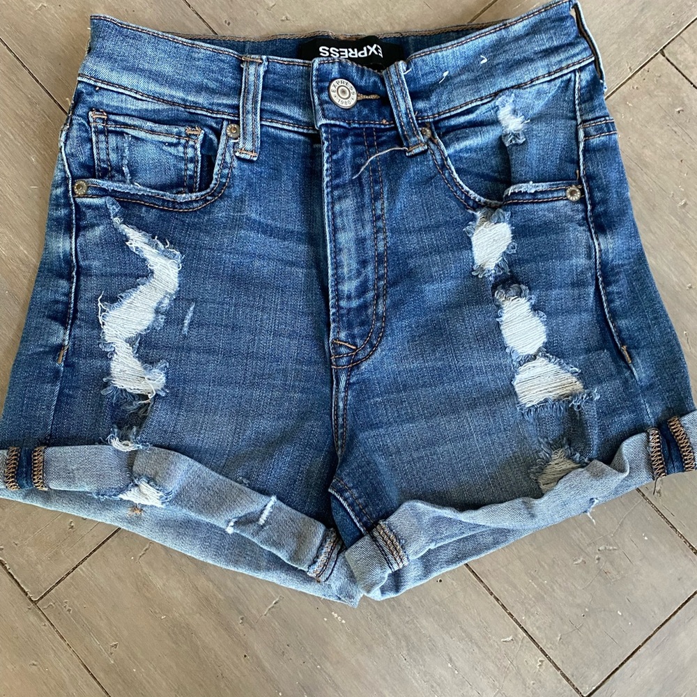 Express blue jean shorts